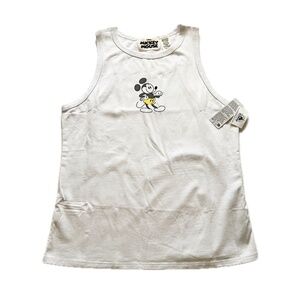 Disney Mickey Mouse Genuine Mousewear Tank Top Womens Shirt Size S White Top